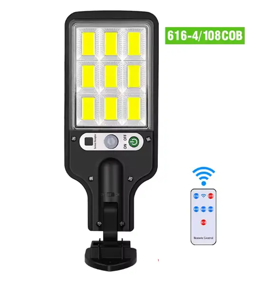 Lampă Solară LED de Exterior cu Senzor de Mișcare și Telecomandă