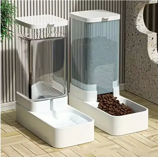 Set Automat de Hrănire și Adăpare pentru Animale | 3,8 L