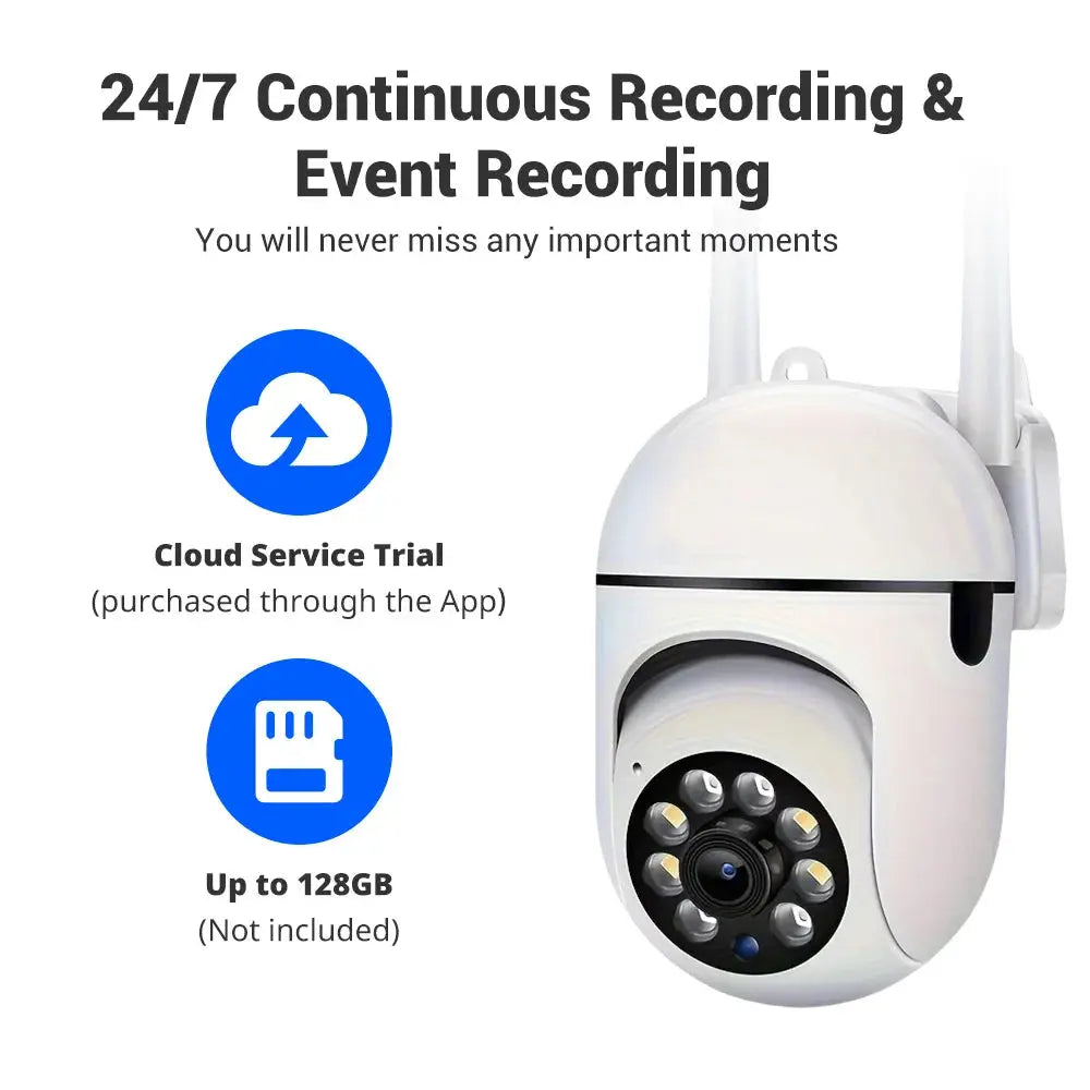 Set 2 Camere de Securitate WIFI 1080P pentru Interior / Exterior cu Vedere Nocturnă și Audio Bidirecțional