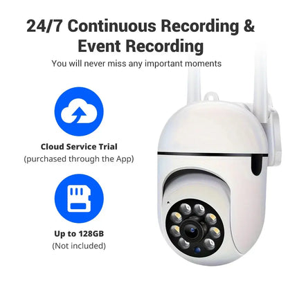 Set 2 Camere de Securitate WIFI 1080P pentru Interior / Exterior cu Vedere Nocturnă și Audio Bidirecțional