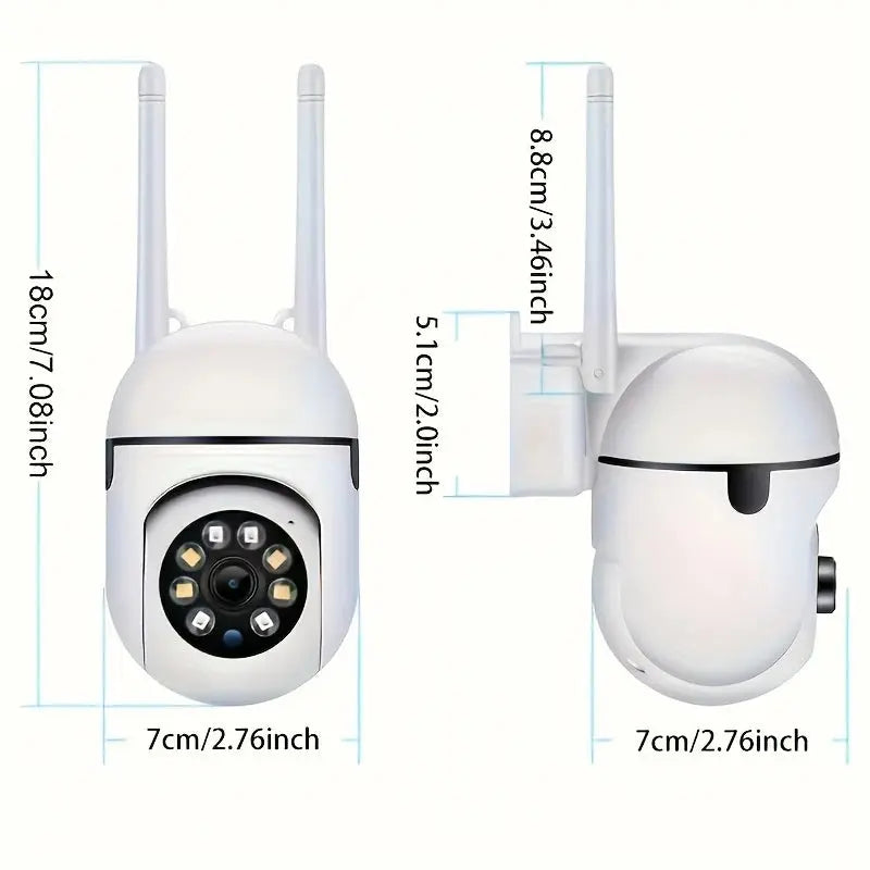Set 2 Camere de Securitate WIFI 1080P pentru Interior / Exterior cu Vedere Nocturnă și Audio Bidirecțional