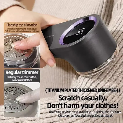 Aparat Electric pentru Îndepărtarea Scamelor cu Afișaj LED - Reîncărcabil USB