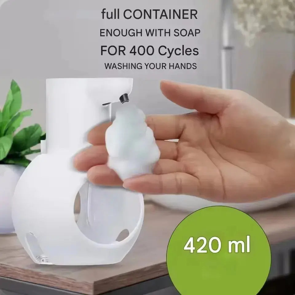 Dozator Automat de Săpun Spumă 380 ml cu Senzor și Încărcare USB