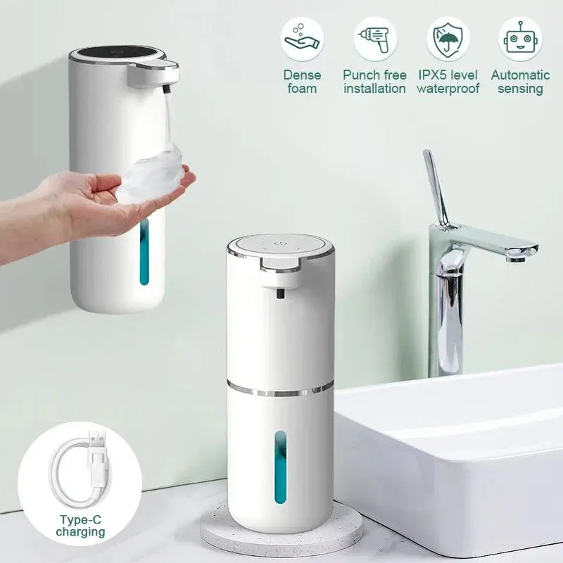 Dozator Automat de Săpun Spumă 380 ml cu Senzor și Încărcare USB