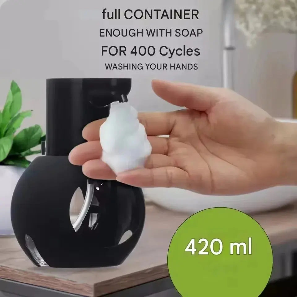 Dozator Automat de Săpun Spumă 380 ml cu Senzor și Încărcare USB