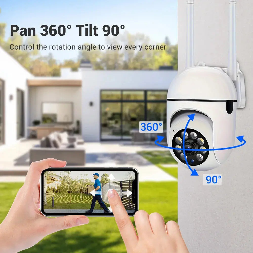Set 2 Camere de Securitate WIFI 1080P pentru Interior / Exterior cu Vedere Nocturnă și Audio Bidirecțional
